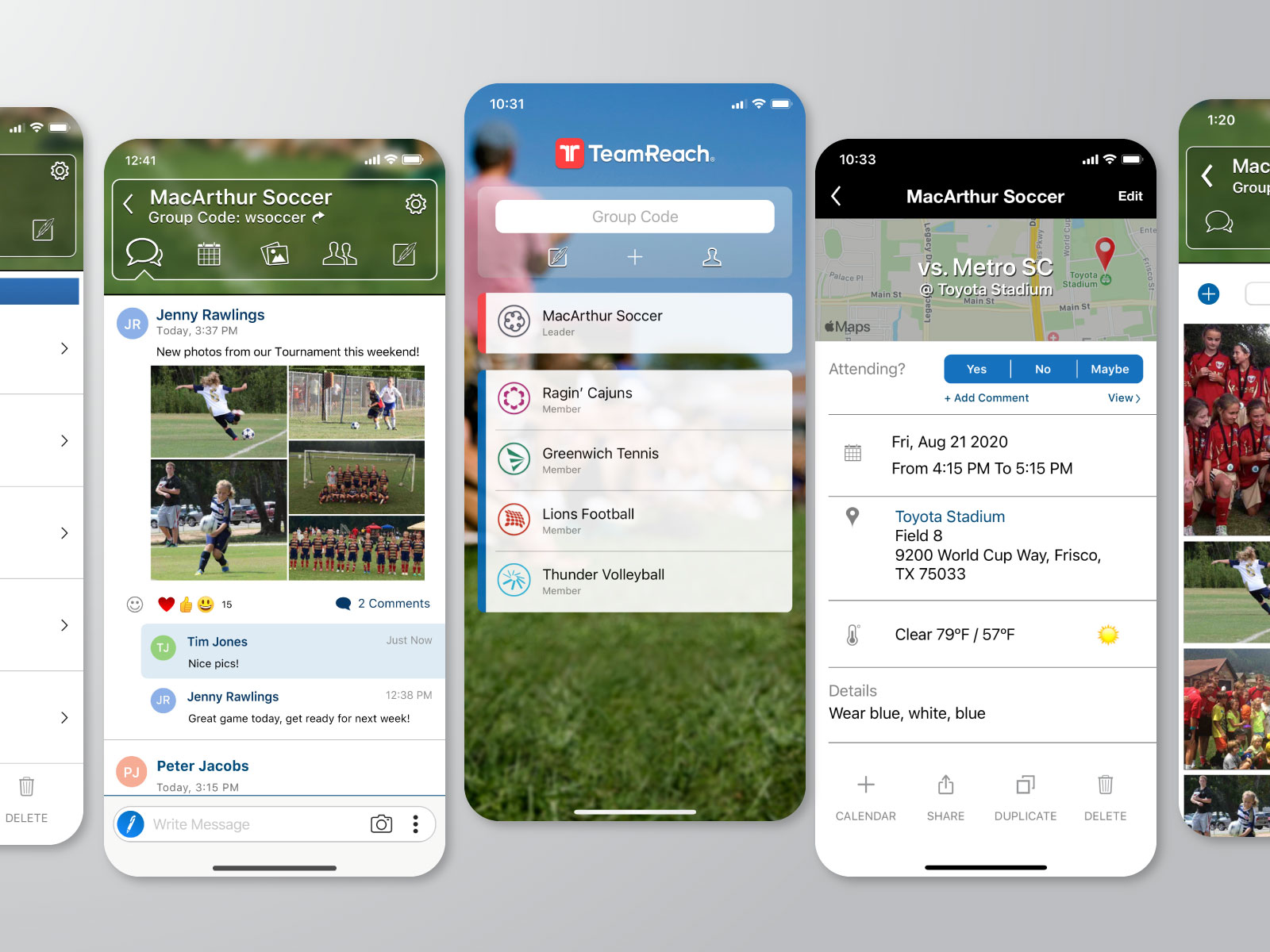 TeamReach User Interface